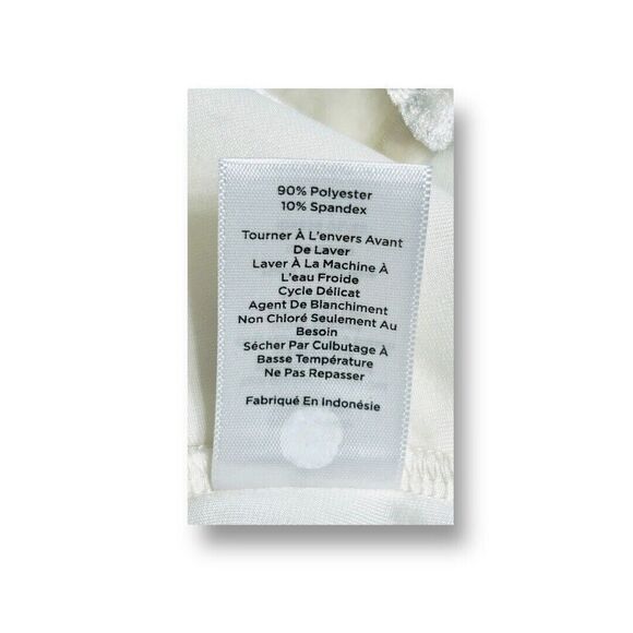 Talbots M Ivory Velvet Look Scoop Neck Sleeveless Blouse Soft Elegant Minimalist - Picture 8 of 9